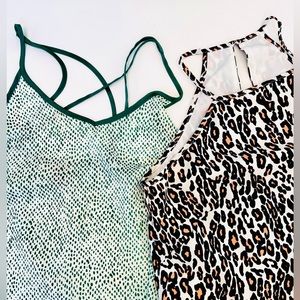Bundle 2 Tanks- Lightweight Silk Vero Moda and Leopard Print Tank